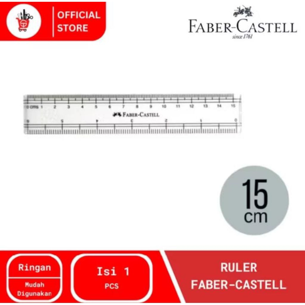 

PENGGARIS FABER CASTELL 15 CM / PENGGARIS FABER 15 CM