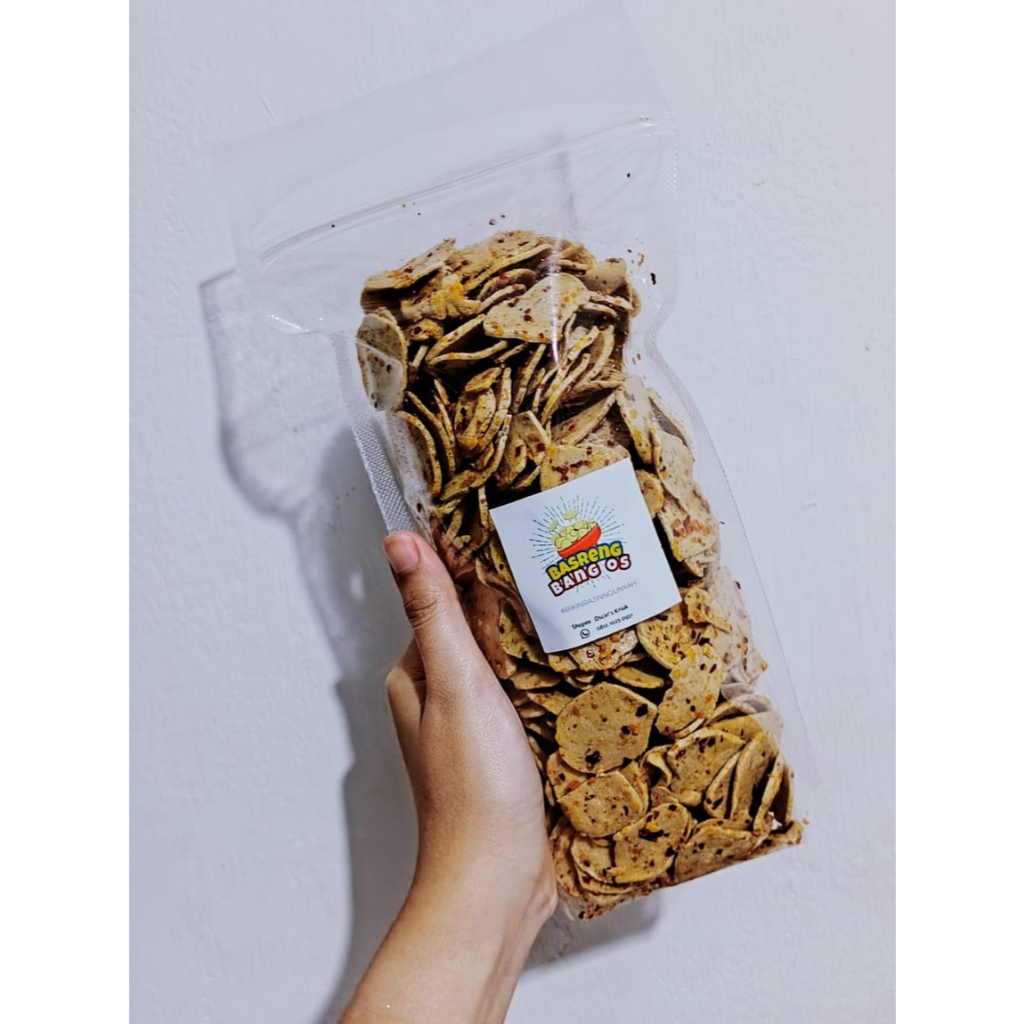 

Basreng Gepeng koin daun jeruk pedas