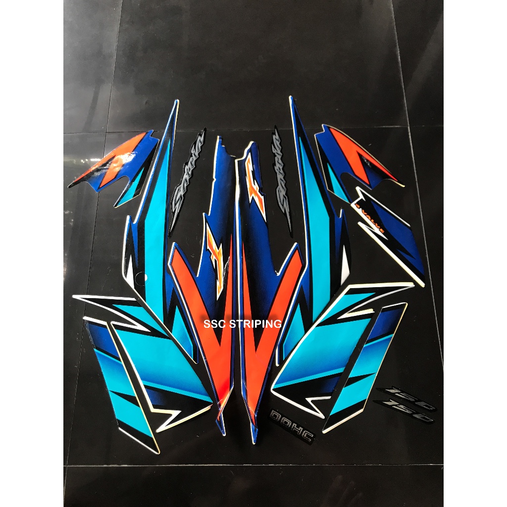 STRIPING STIKER SATRIA FU 2007 BIRU