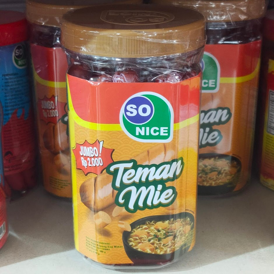 

So Nice Temen Mie rasa Ayam Bawang Siap Makan kemasan Stoples 680gr