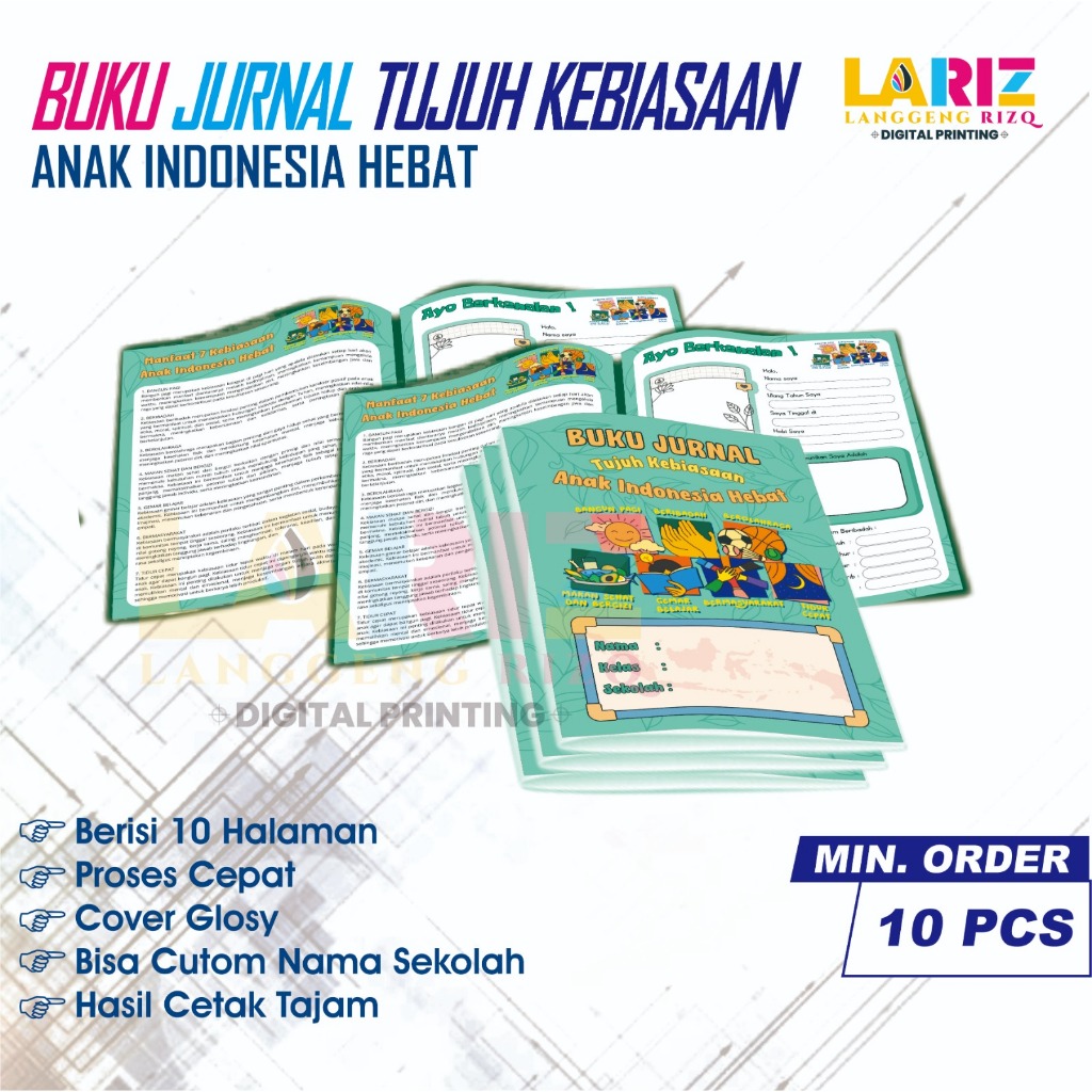 CETAK BUKU JURNAL 7 KEBIASAAN ANAK INDONESIA HEBAT SD SMP SEDERAJAT