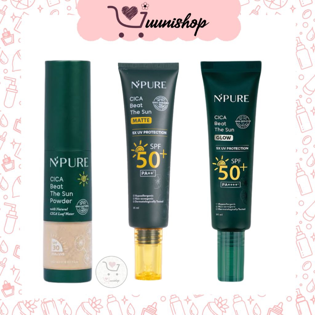 NPURE CICA BEAT THE SUN SUNSCREEN MATTESPF 50+ PA++ / Npure Cica Beat The Sun Powder / Npure spf 30 