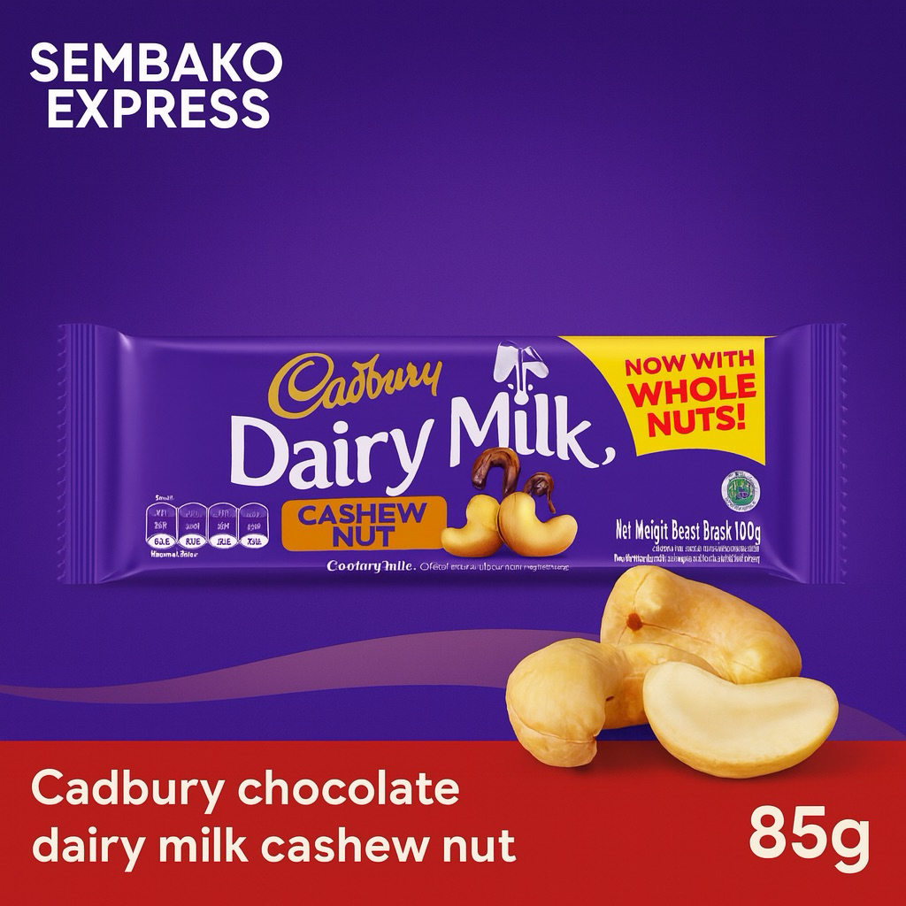 

Cadbury Dairy Milk Cashew Nut Cokelat Batang 85g