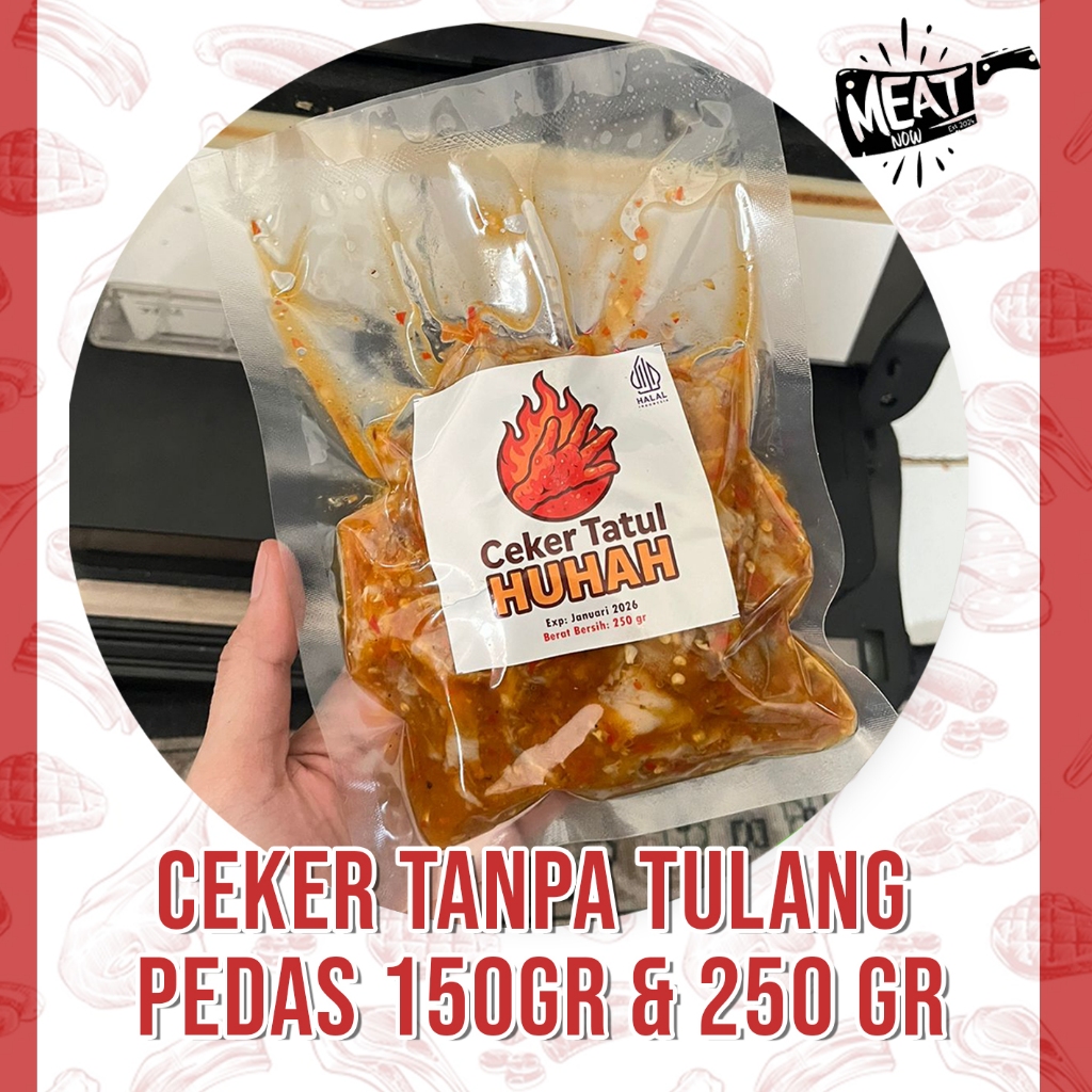 

Ceker Tanpa Tulang Pedas HUHAH 150gr 250gr