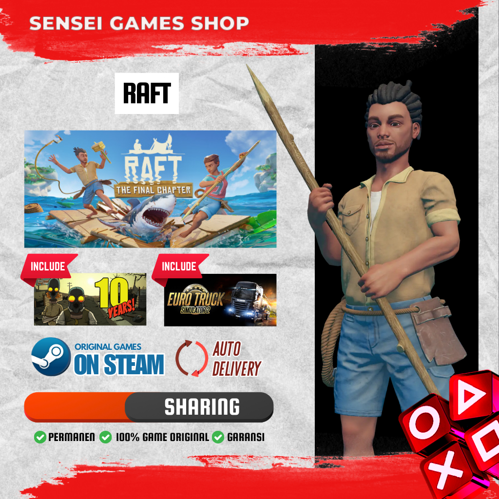[BONUS STEAM KEY] Raft (Sharing With Euro Truck Simulator 2 & 60 Seconds Reatomized) / AUTO DELIVERY