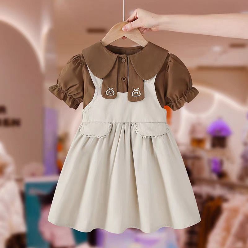Dress Katun 2in1 Anak Perempuan Usia 2-5 Tahun | Pakaian Import Premium Terbaru Model Baju Lengan Pe