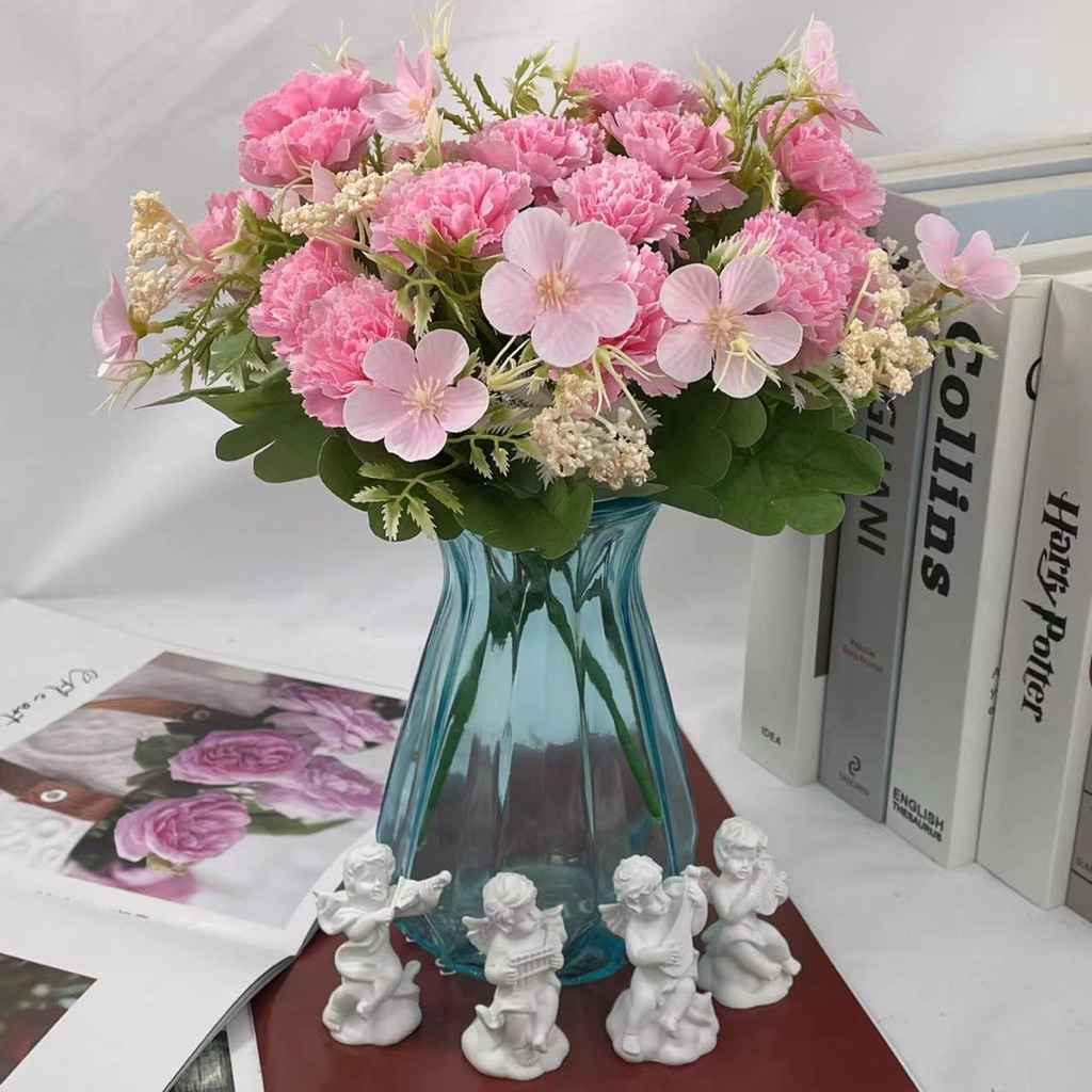 [5 CABANG] Artificial Carnation | Bunga Carnation Premium | Bunga Carnation Palsu | Hiasan Dekorasi
