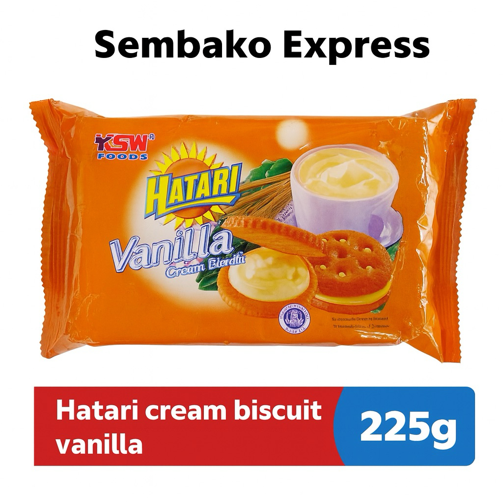 

Hatari Cream Biscuit Vanilla Rasa Krim Lembut 225g