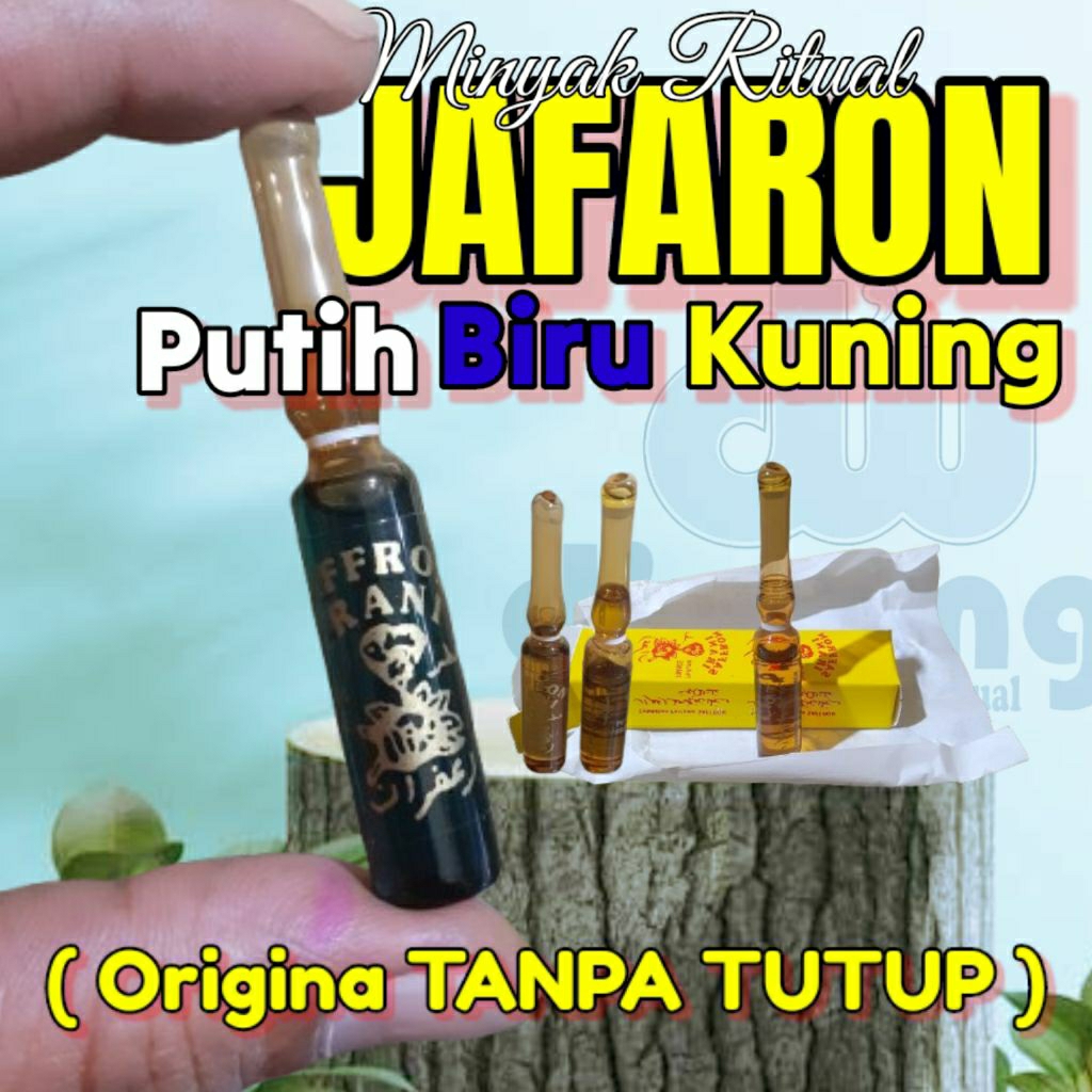 dewangi Minyak Jafaron Biru Putih kuning asli tanpa tutup