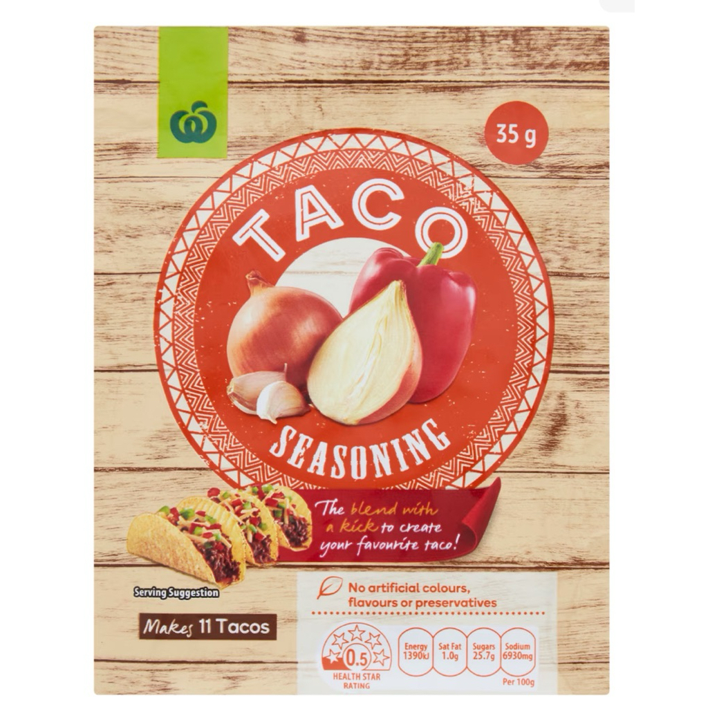 

Woolworths Taco Seasoning Mix 35g