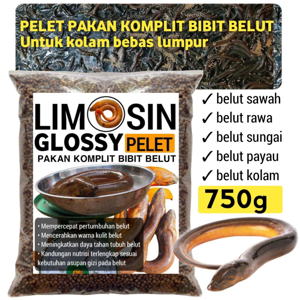 pelet pakan belut ternak 750g