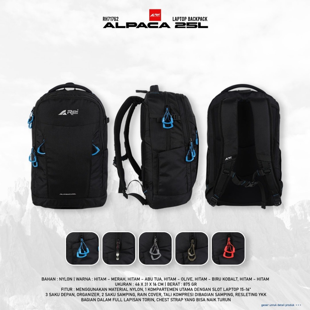 Tas Ransel Arei Backpack Laptop 16" Alpaca 25L Arei Outdoorgear
