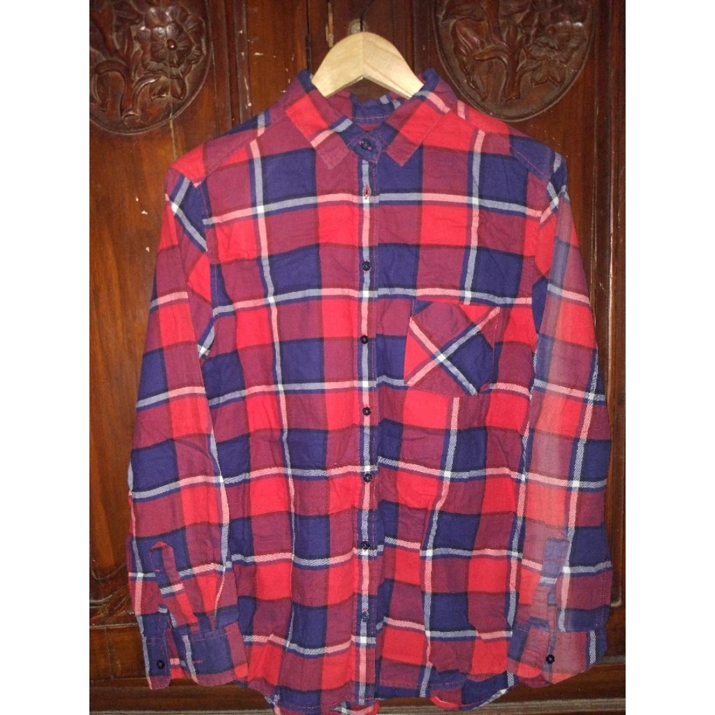 Kemeja Flanel Uniqlo Original