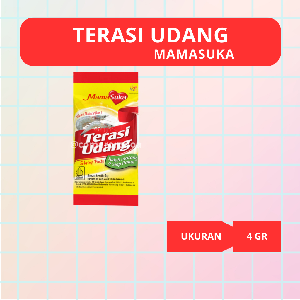 

Terasi Udang Mamasuka 4 gr | Bumbu Masak Praktis Penyedap Rasa Khas Indonesia