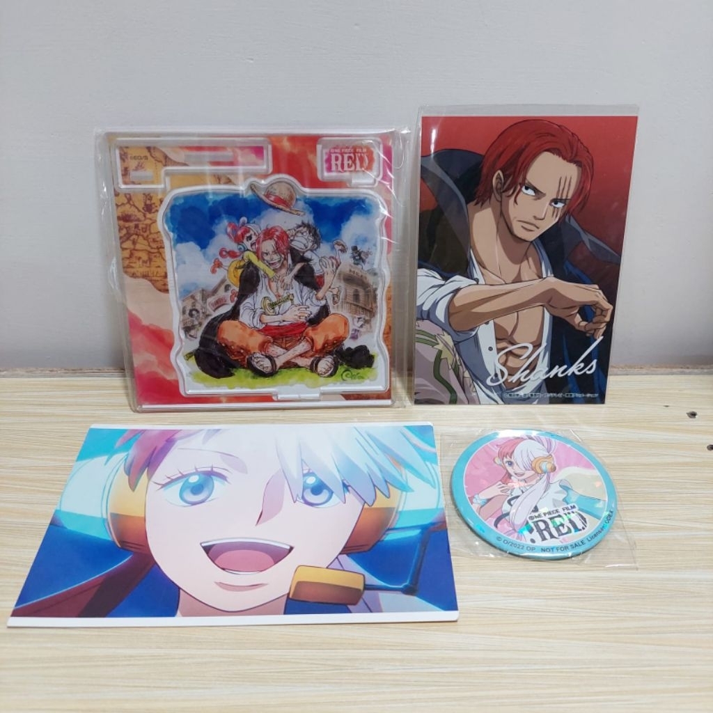 standee akrilik one piece shanks luffy uta