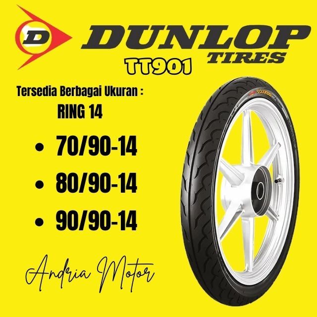 Dunlop TT901 Ring 14 Tubetype | 70/90-14 | 80/90-14 | 90/90-14 | 100% Original