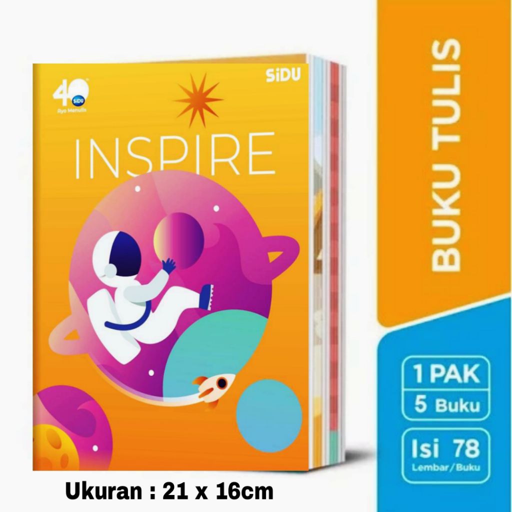 

Buku Tulis SIDU 78 Lembar (1 Pack = 5 Buku)