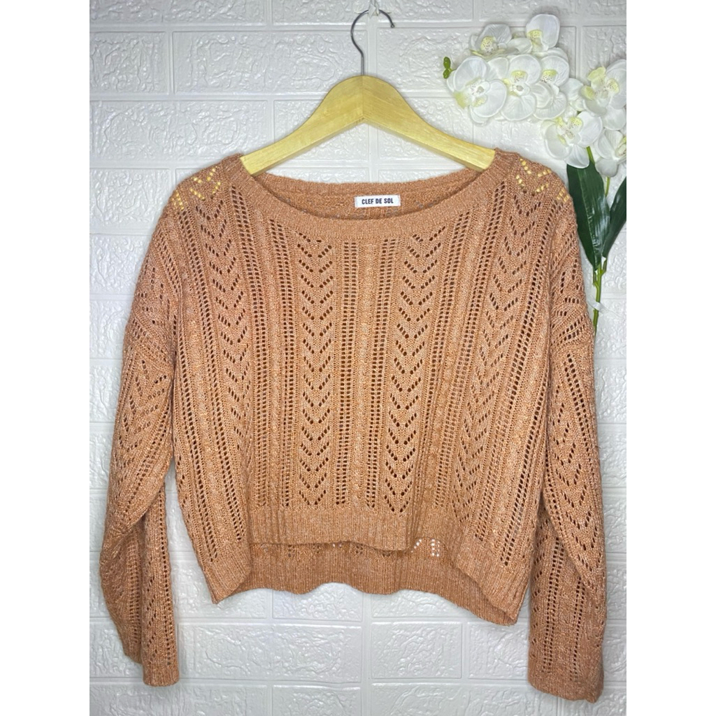 croptop rajut CLEF DE SOL