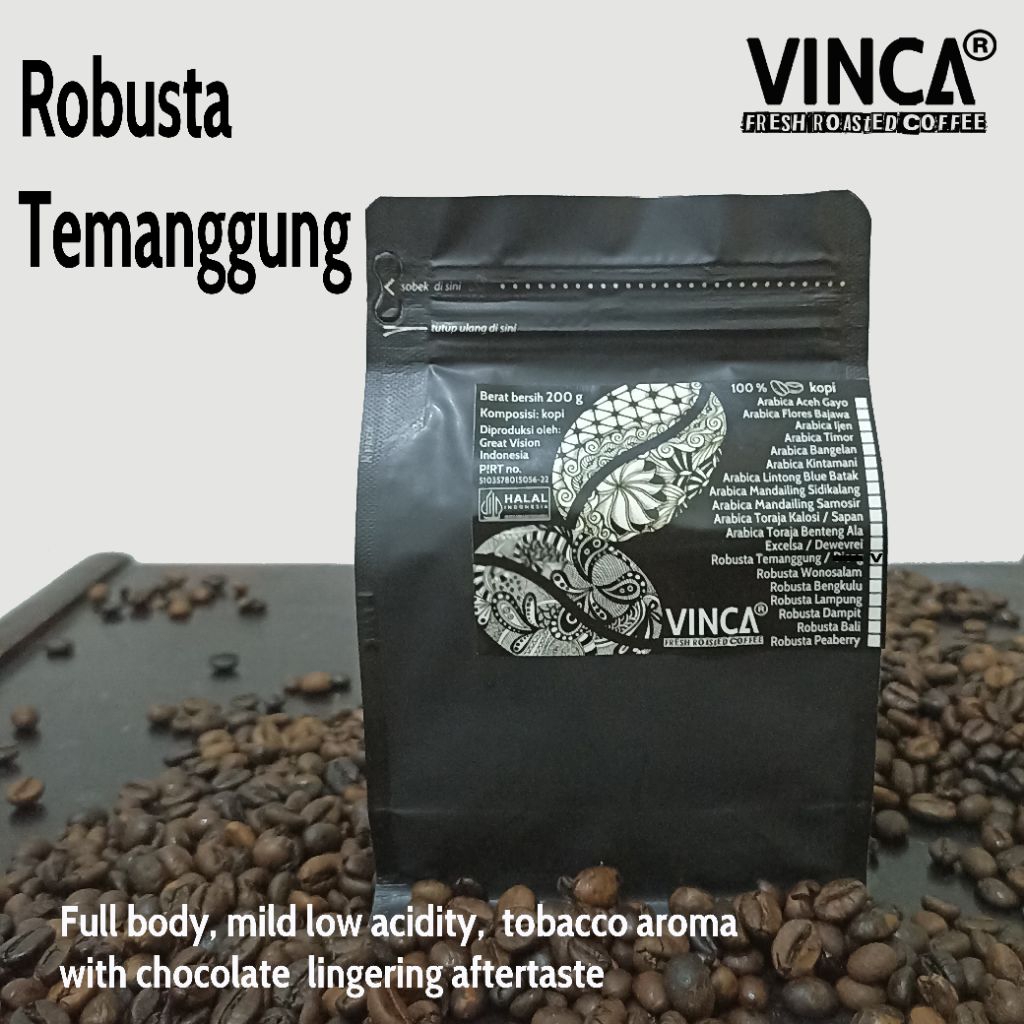 

Vinca kopi Robusta Temanggung