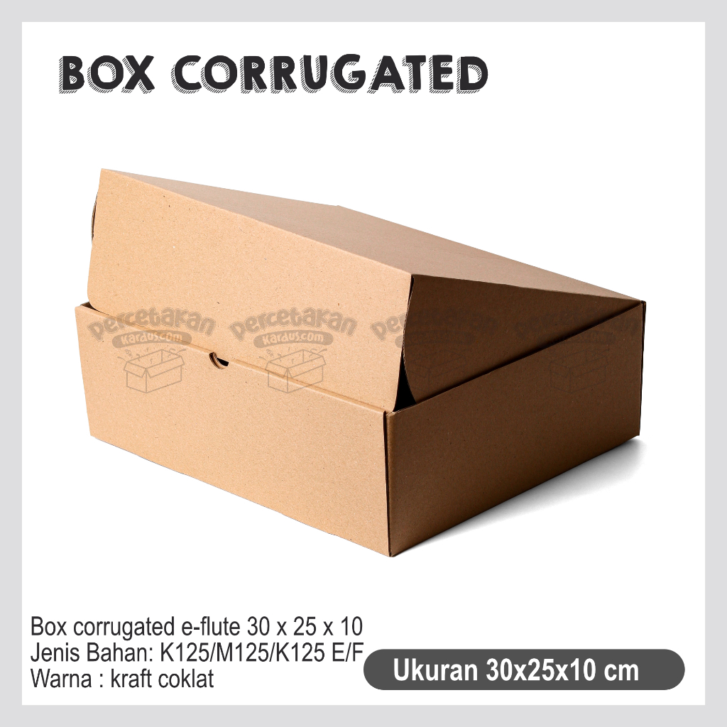 

Kardus Corrugated 30x25x10 CM | Die Cut | Kotak Karton | Box Packing Souvenir Pizza