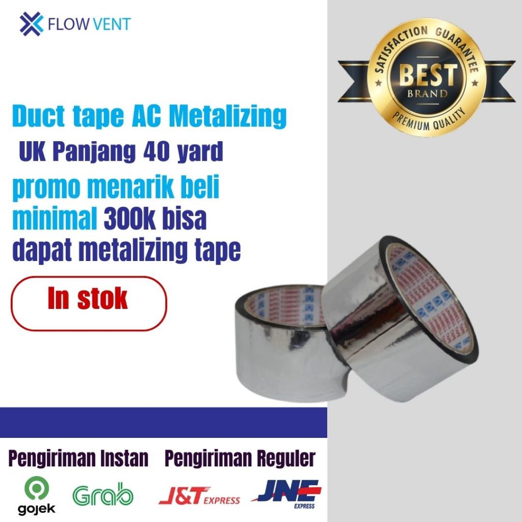 Duct Tape AC MetalizingLakban Isolasi Metalizing Duct-+36 Meter