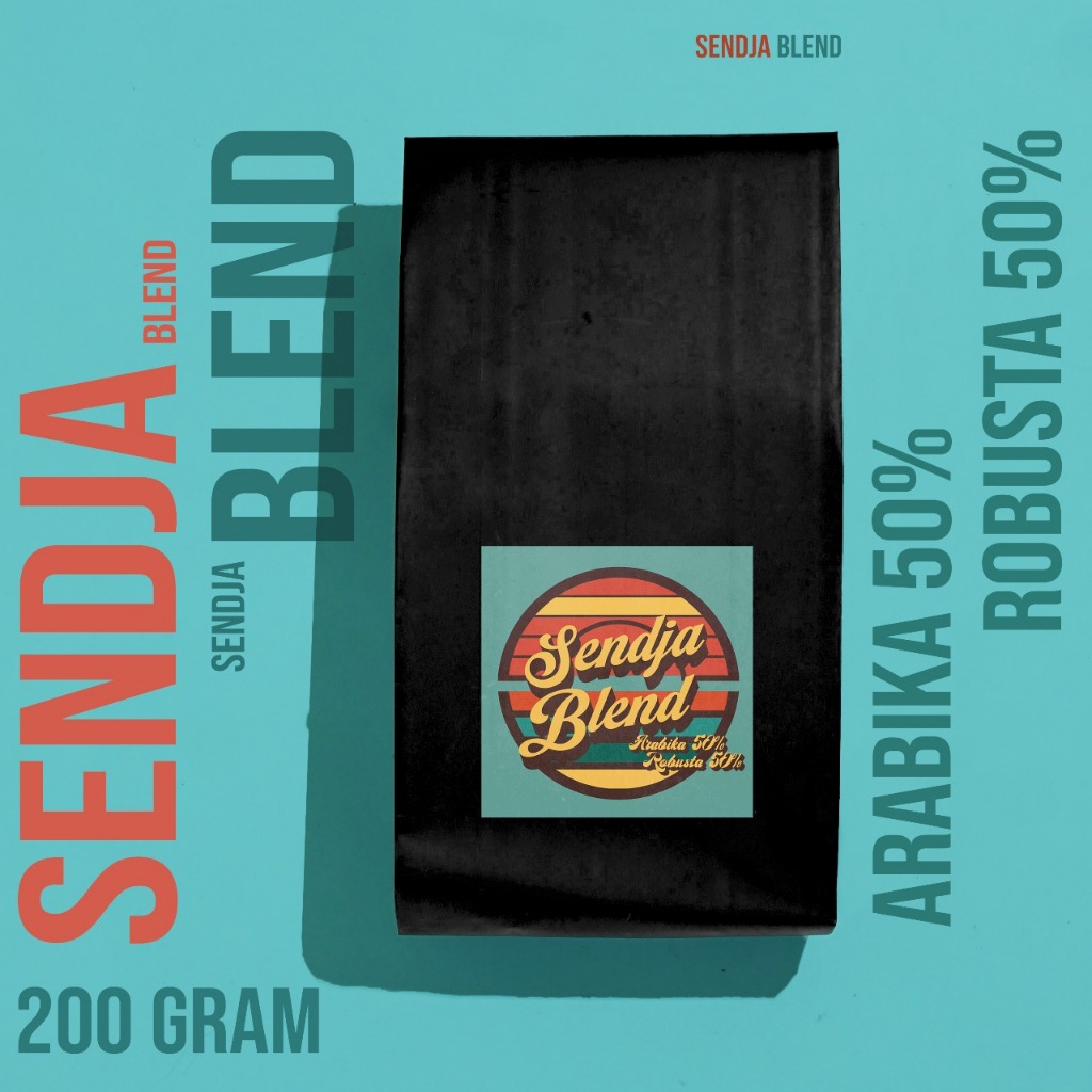 

Sendja House Blend Kopi Arabika Robusta – Biji Kopi 200gr | 50 % Arabika 50% Robusta |Fresh Roasting Strong Manis
