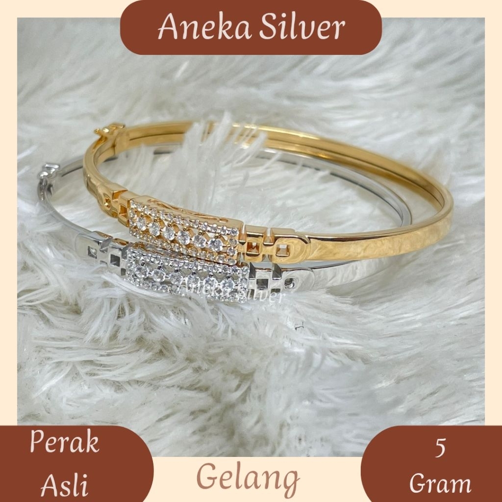 Gelang Bangkok Variasi Model Variasi, Perak 925 Sepuh Murni