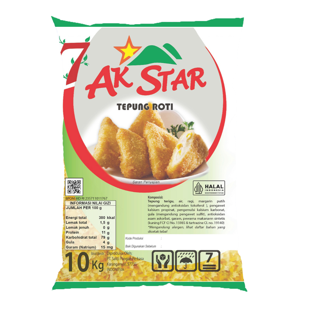 

Tepung Roti Merek AKStar 10kg