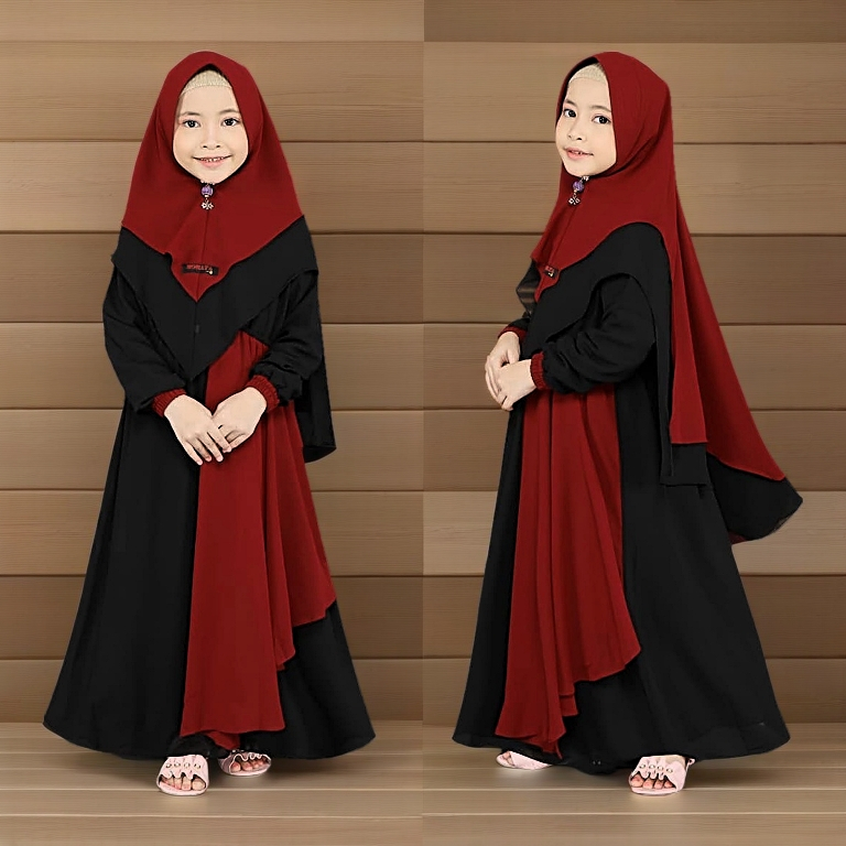 MRA - Gamis Anak Usia 8-12 Tahun Inayah kids Model Gamis Anak Terbaru 2021 Kekinian - Kids Colection