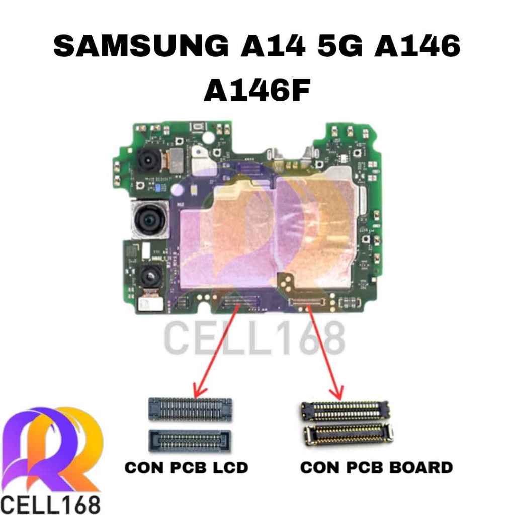 KONEKTOR LCD SAMSUNG A14 5G A146 A146F SOKET CONNECTOR LCD FPC DIMESIN