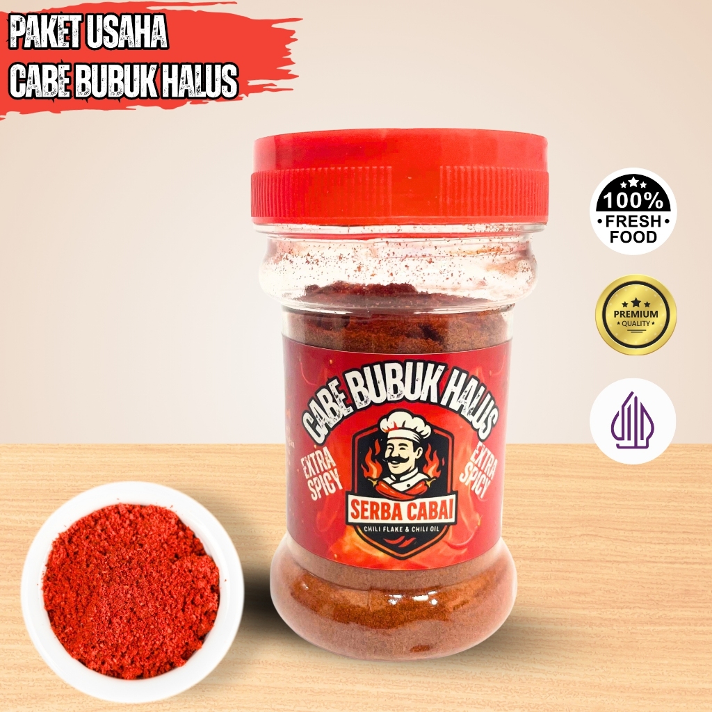 

Cabe Bubuk Halus Chili Powder Super Pedas Paket Usaha 75 Gram