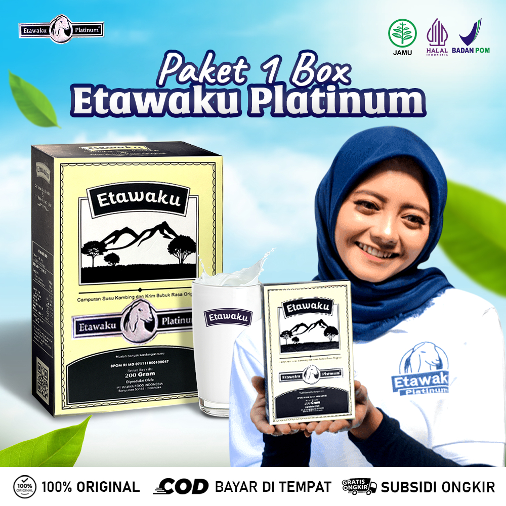 

ETAWAKU Platinum - Susu Kambing Etawa + Krimer Bubuk Efektif Atasi Masalah Pernafasan Batuk