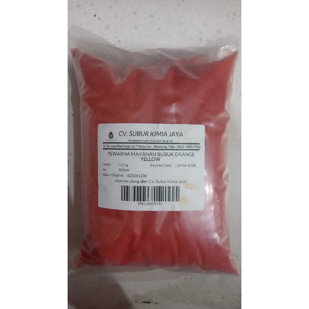 

Pewarna Makanan Bubuk Orange Yellow 1KG