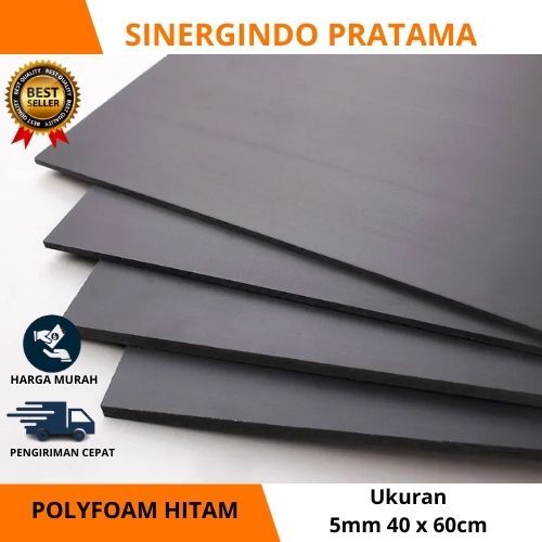 

Polyfoam Hitam potongan ukuran 5mm 40 x 60cm