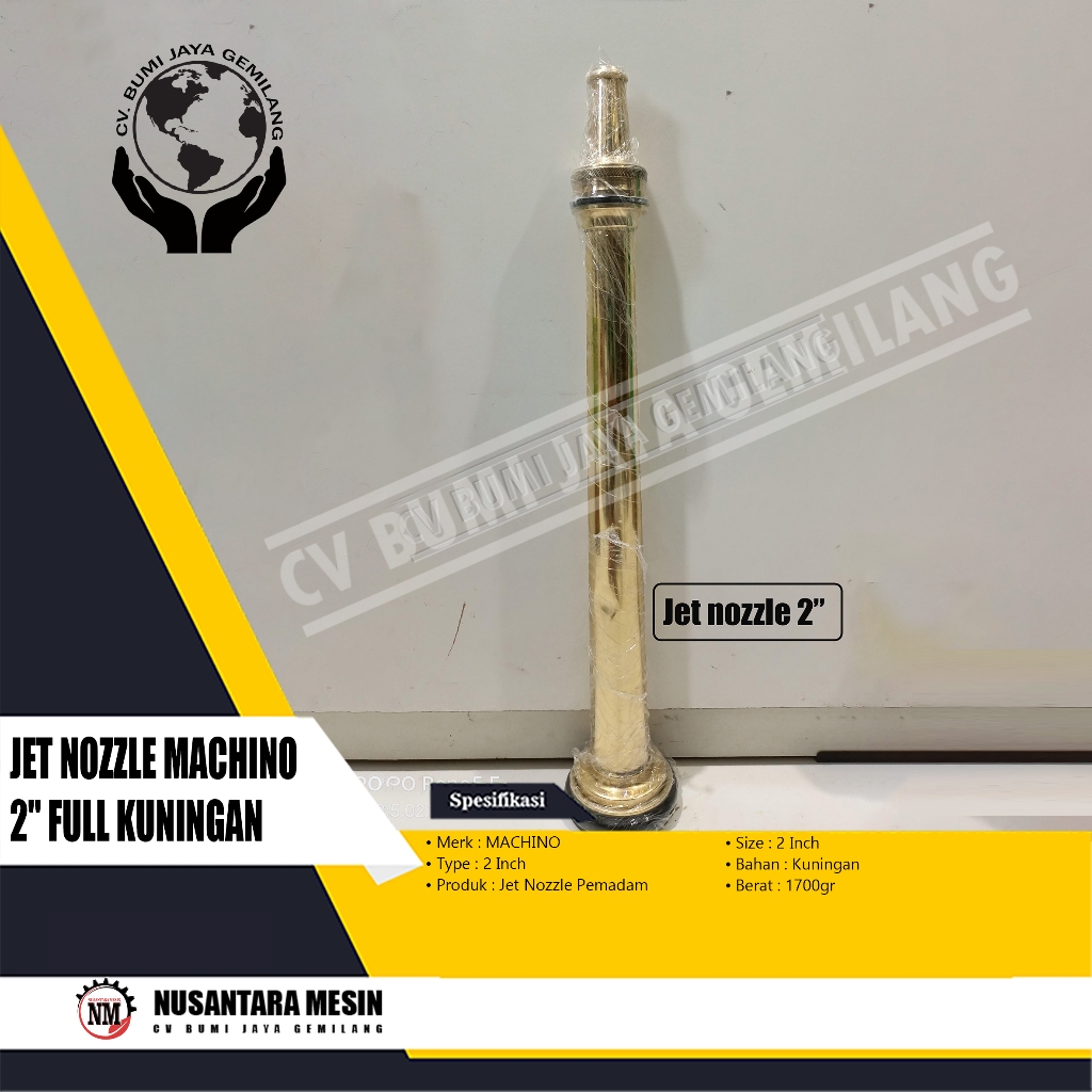 JET NOZZLE PEMADAM / JET NOZZLE MACHINO 2" FULL KUNINGAN
