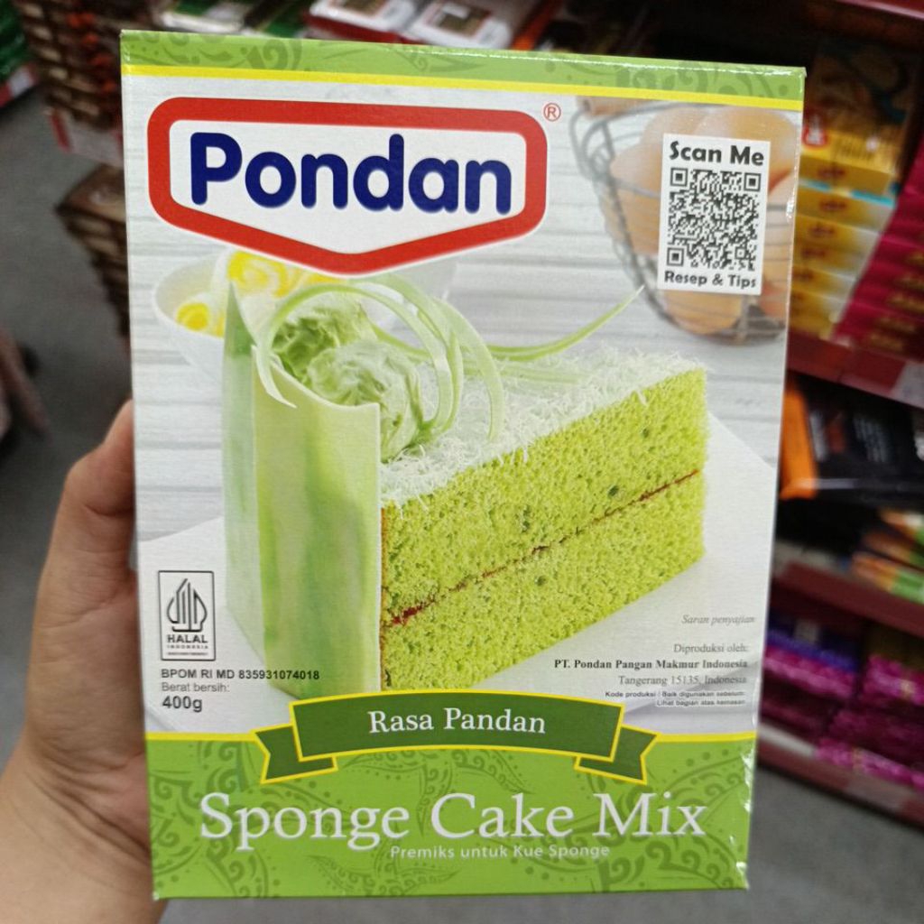 

PONDAN SPONGE CAKE MIX 400G RASA PANDAN