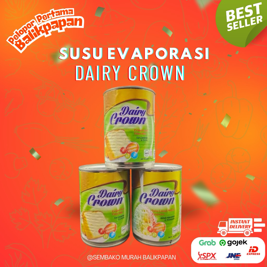 

susu evaporasi dairy crown