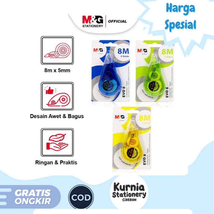 

M&G Correction Tape Evo 8 8 m x 5 mm / Tip Ex Pita ACT55271