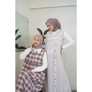 Marsha Dress Pakaian Wanita Cantik Kekinian Bahan Katun Simple Casual Motif Kotak-Kotak By Yayoe Hij
