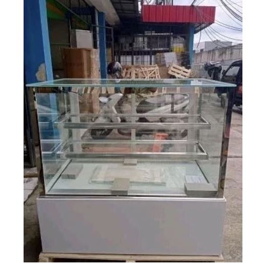 CAKE SHOWCASE KOTAK/DISPLAY KUE CHILLER 90CM