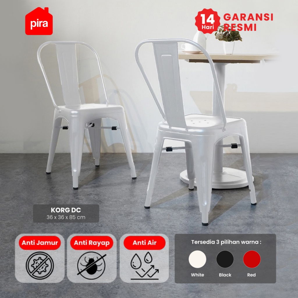 PIRA -  KORG DC Kursi Cafe / Kursi Besi / Kursi Tolix / Kursi Makan / Kursi Outdoor