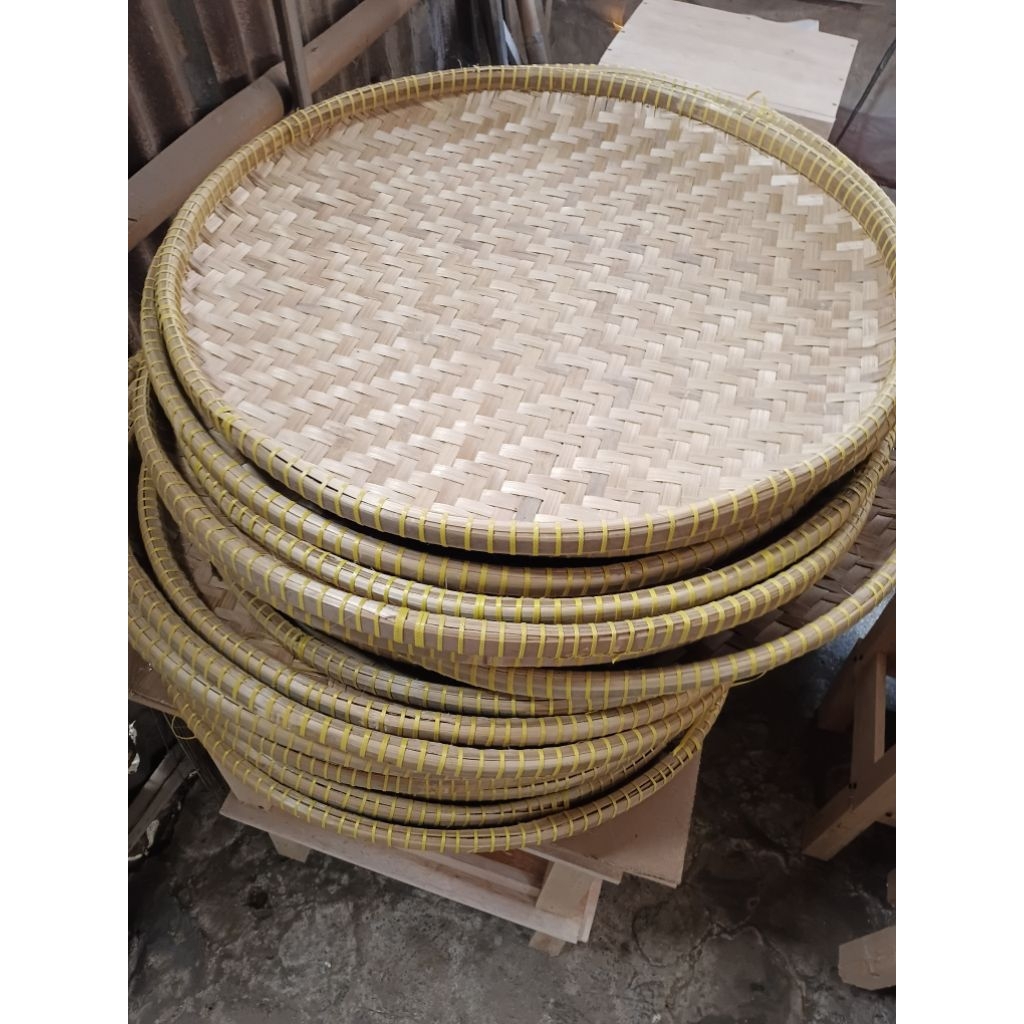 tampah bambu 55cm nyiru bambu anyaman bambu tempat makanan tempat beras
