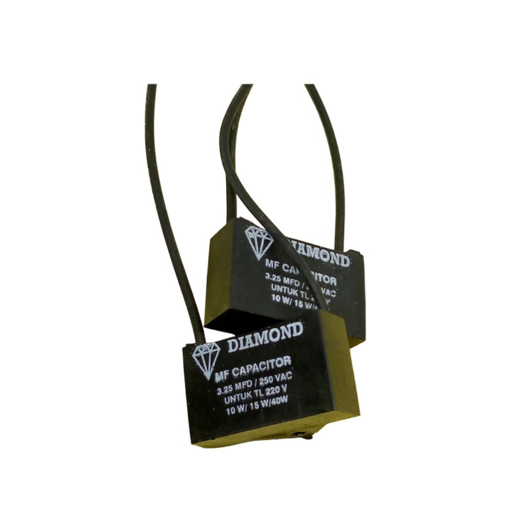 Kapasitor Lampu TL Diamond 3.25uF 250VAC Ballast Neon Tabung Fluorescent 10W 15W 40W