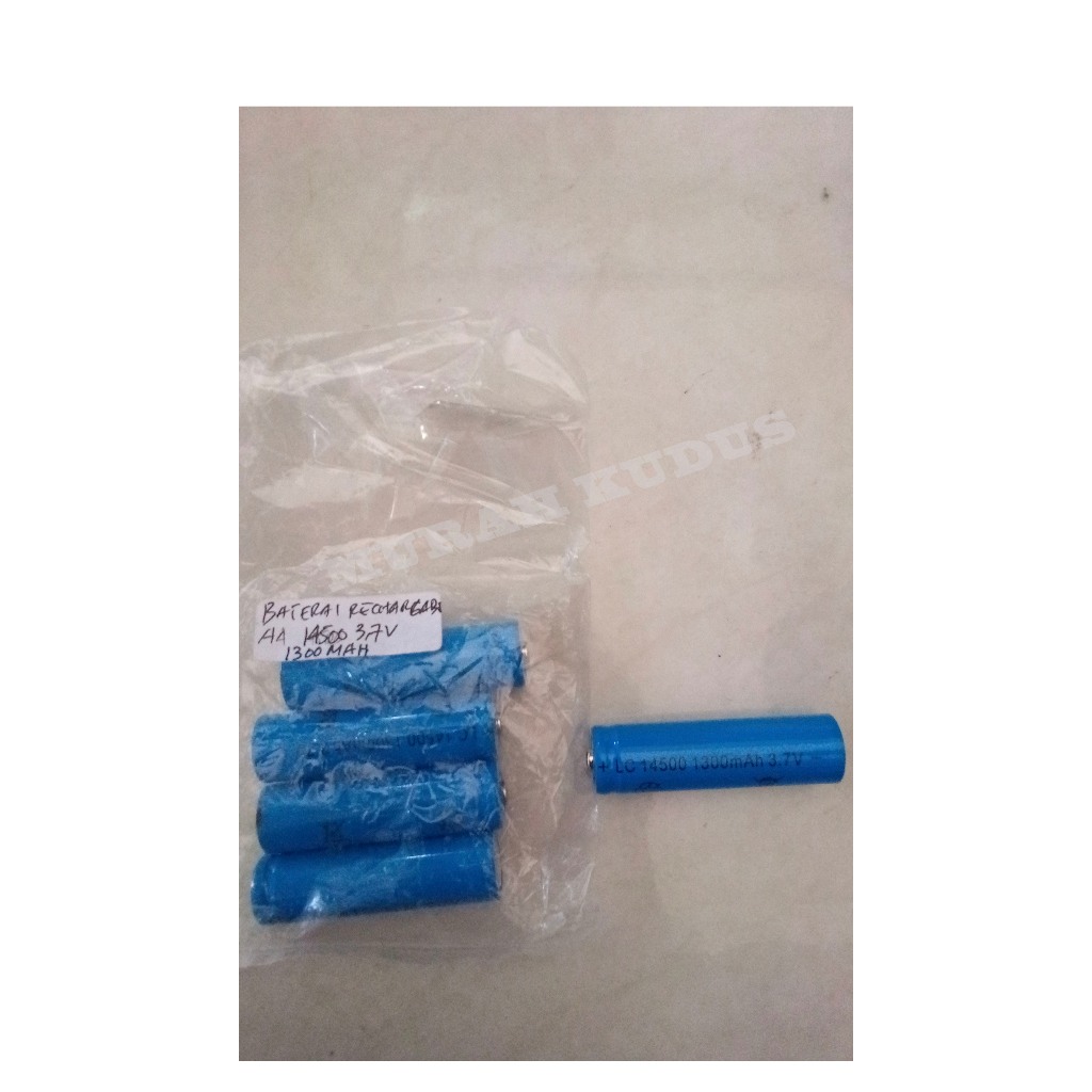 BATERAI RECHARGEABLE AA 14500 3,7V 1300MAH