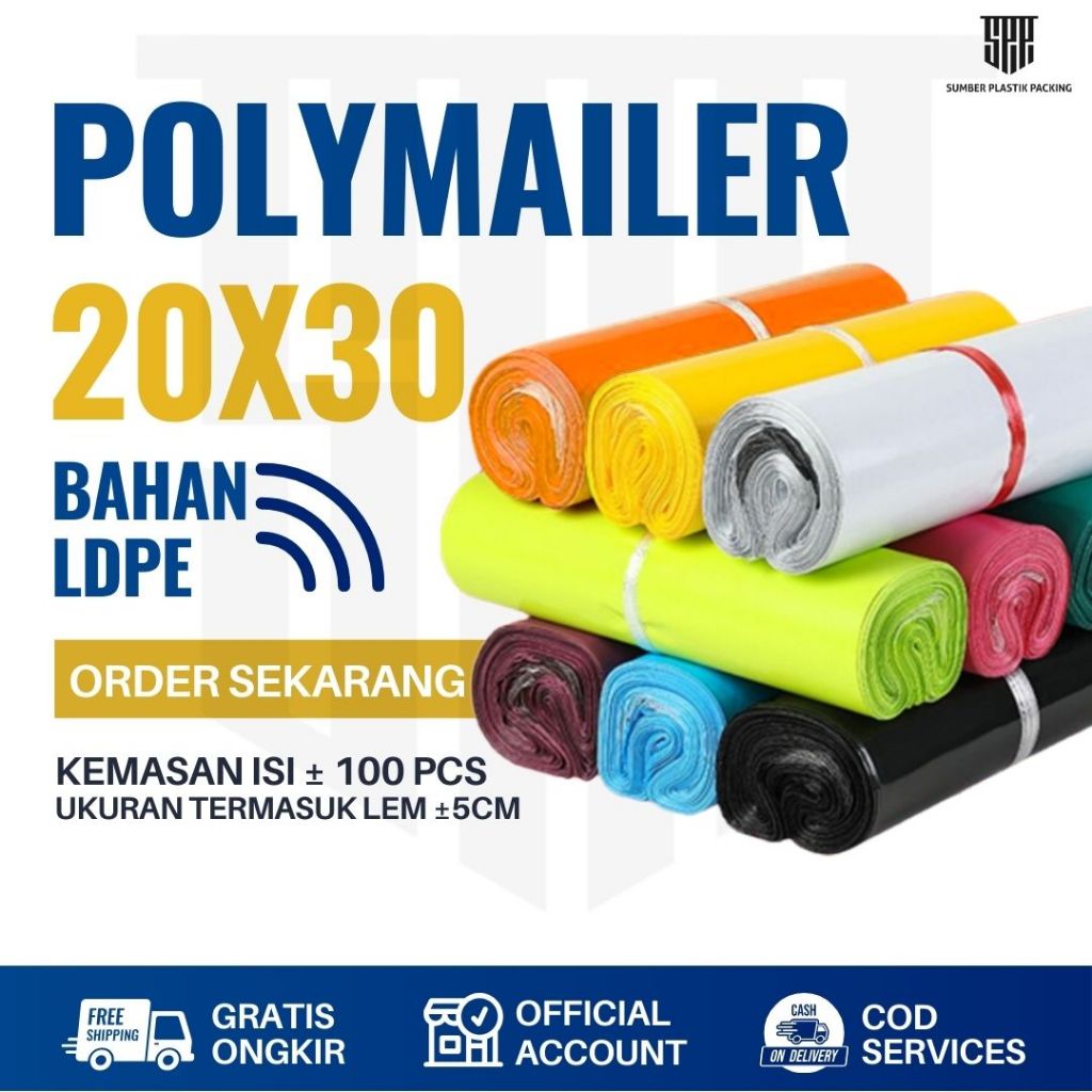 

Plastik Polymailer 20X30 Isi 100 Pcs Baju Bayi | Kantong Plastik Online Murah Berkualitas | Plastik Bungkus Online | Plastik Packing Polymailer | Plastik Packing Online