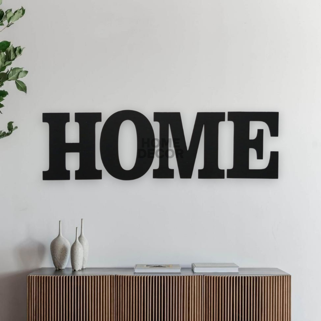 Wooden sign - HOME (Hiasan dinding/Pajangan dinding/Pajangan kayu) Laser Cutting