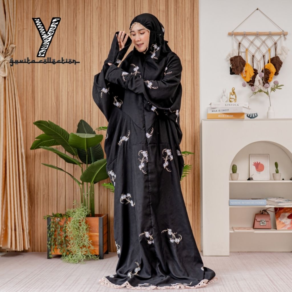 YUVITA Mukena Terusan Dewasa Bordir Shanum Mukena Mewah Murah Cantik