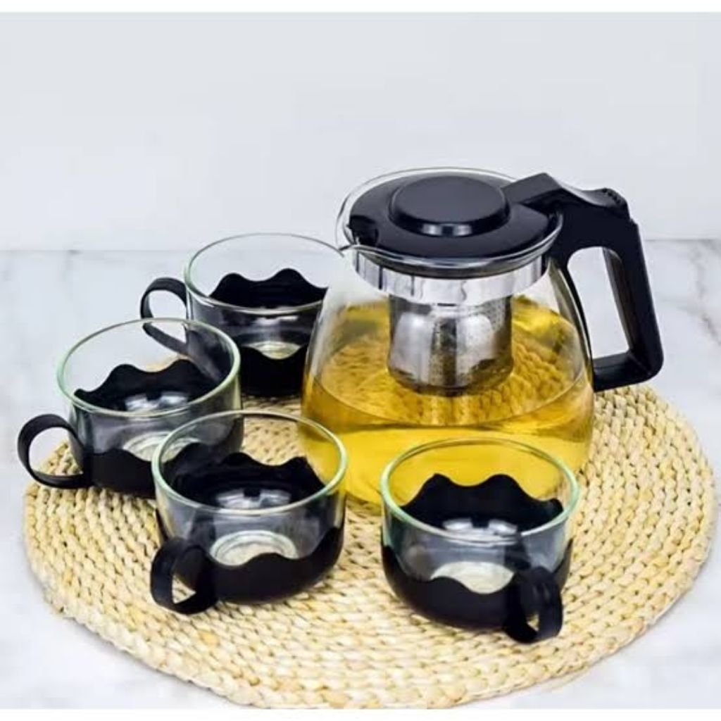 [COD] Teapot Saringan / Teapot saringan dengan 4 gelas