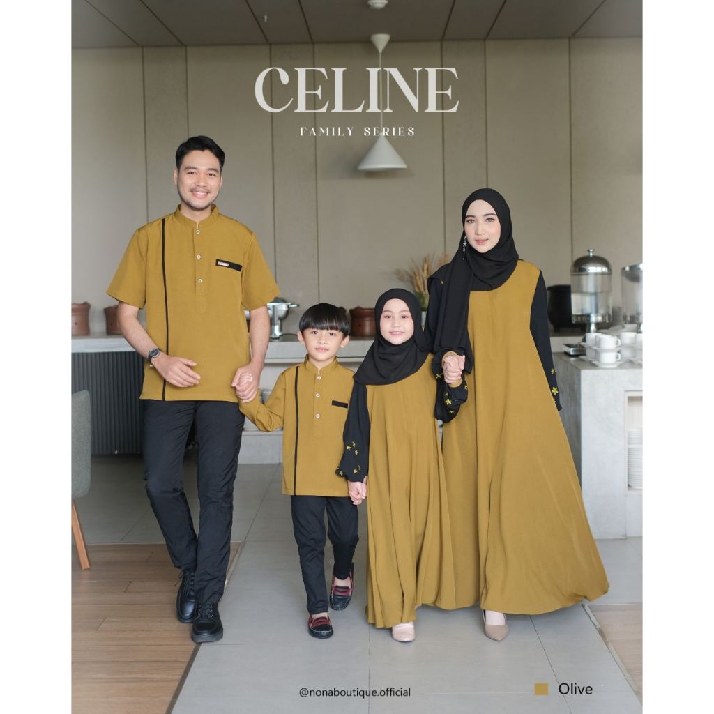 Nona - Celine Family Dress - Baju Setelan Lebaran 2026 Couple Keluarga Mom & Dad