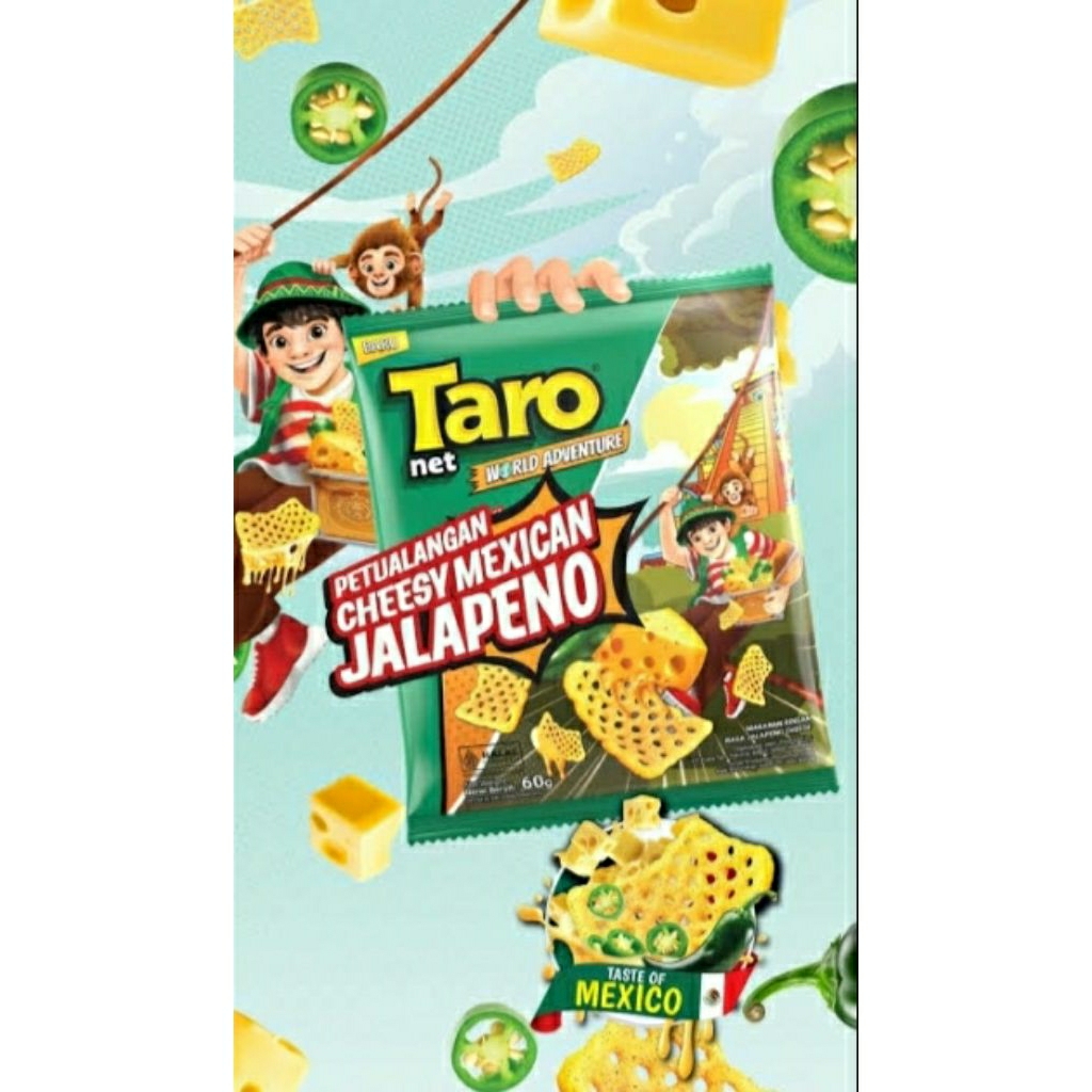 

Taro Cheseesy Mexican Jalapeno 15gr Duss isi 40pcs